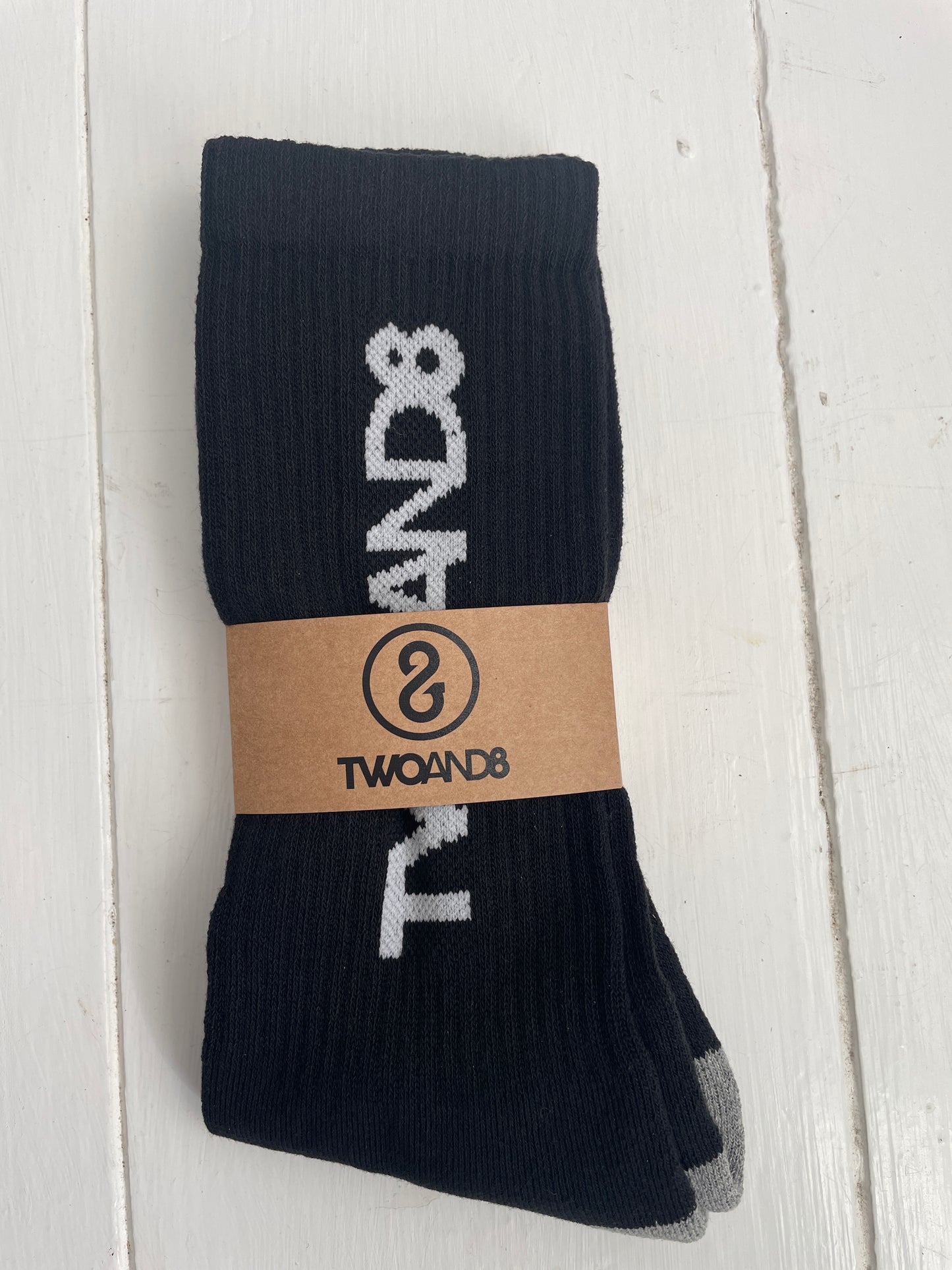 Pair of Black Logo Crew Socks